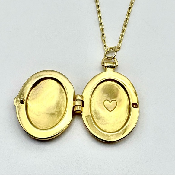 Gorjana Brushed Gold Tone Bali Antique Locket Necklace - Picture 7 of 10